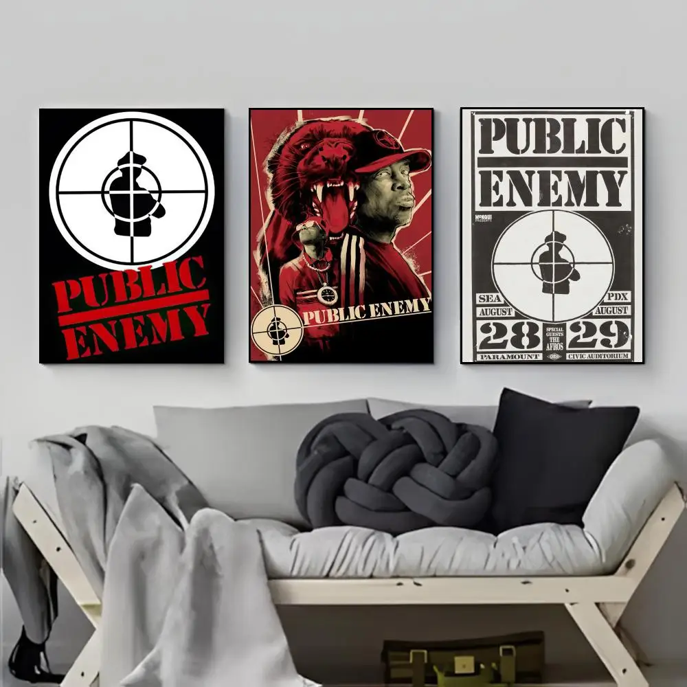 Band P-Public Enemy Fear of a Black Planet Poster Poster HD  Waterproof Wall Sticker Bar Living Room Decor Gift