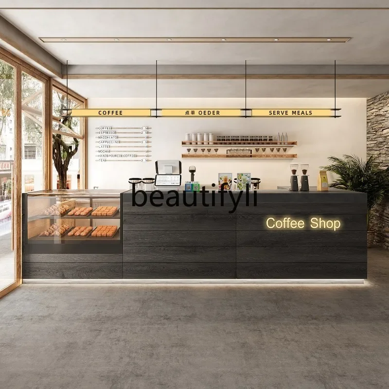 zzqCoffee Shop كاونتر أمين الصندوق مخبز منصة مشروبات كعكة Dezzert Shop فندق مكتب الاستقبال التخصيص
