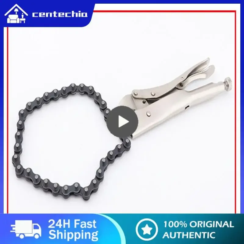 Locking Welding Clamp Locking Pliers Series C Type Round Nose  Rubber Handle Floor Heating Chain Type Heavy Welding Lock Pliers