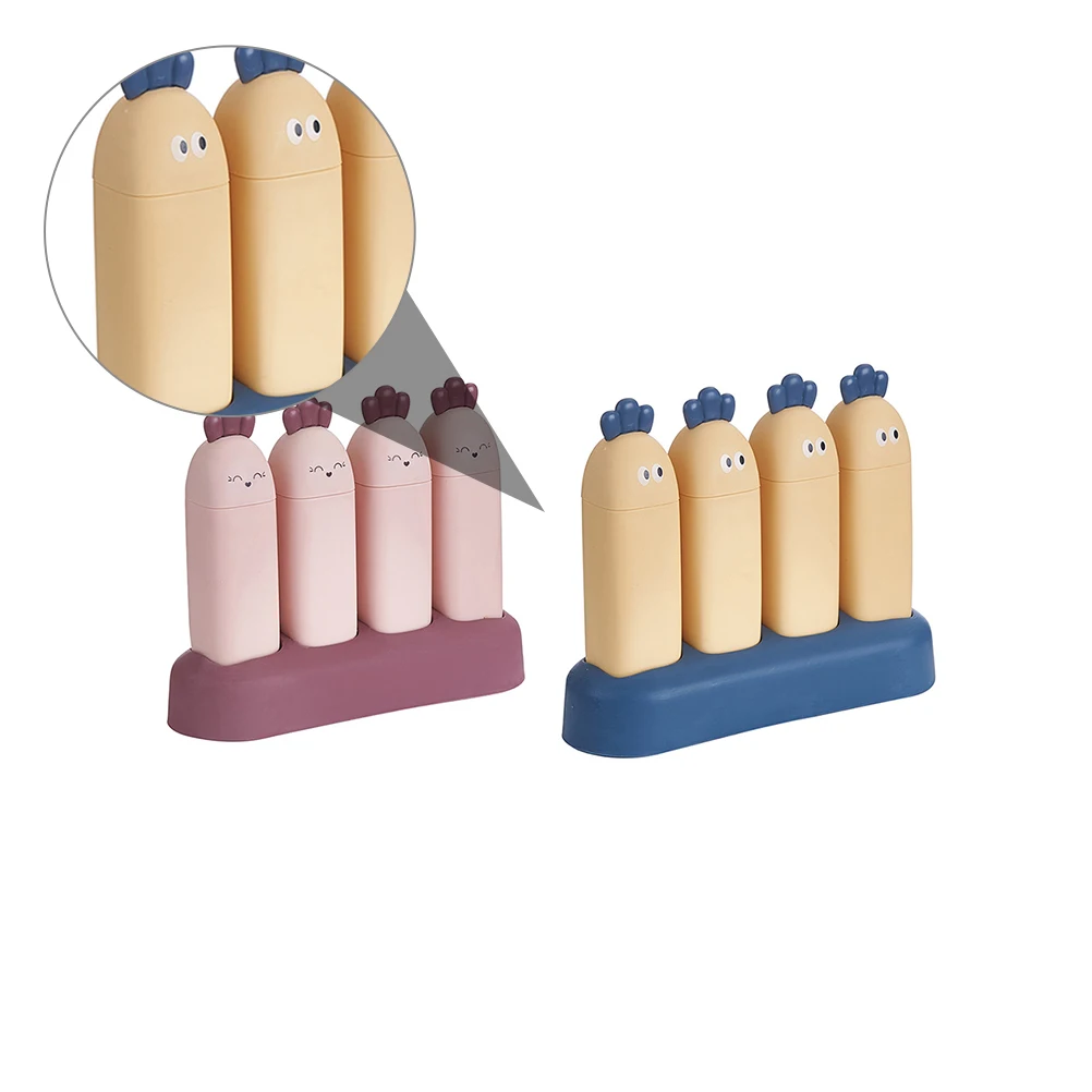 

2 Sets DIY Ice Cream Molds Turnip Shape Food Grade PP Heat Resistant Cartoon Popsicle Mold Homemade Reusable Kitchen