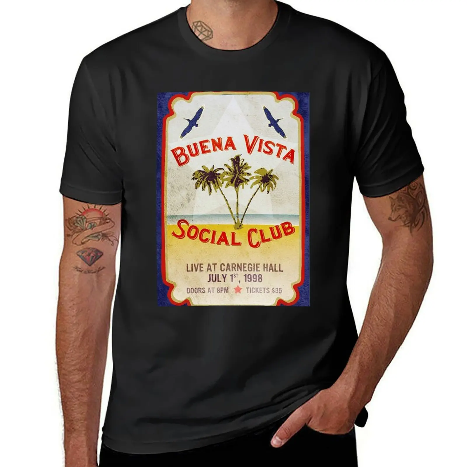 Buena Vista Social Club Movie Poster T-Shirt vintage kawaii clothes hippie clothes heavyweight t shirts for men