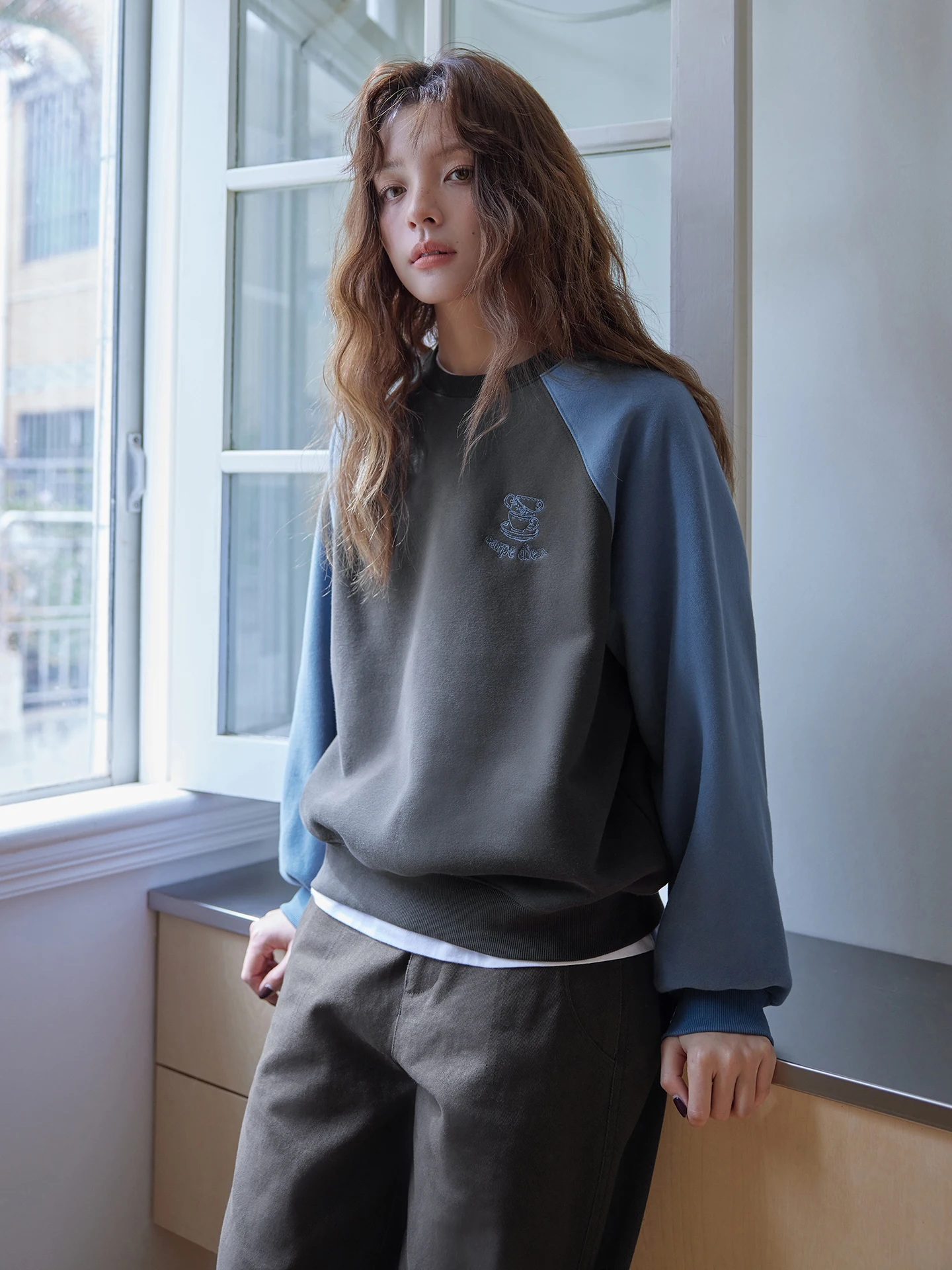 

Модная женская толстовка оверсайз с вышивкой Mlife, теплая зимняя, из смесового полиэстера и хлопка, с длинными рукавами и круглым вырезом