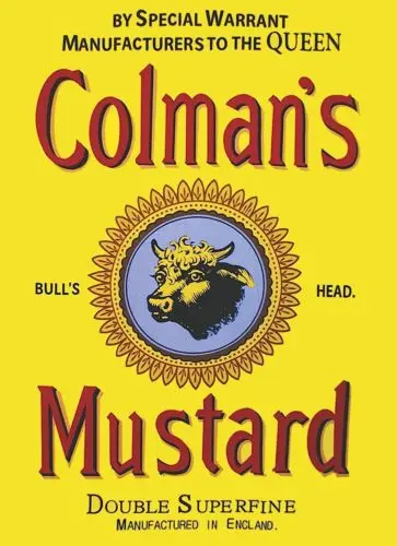 Colmans Mustard Metal Sign, Vintage Style Kitchen Plaque, Cafe Bar