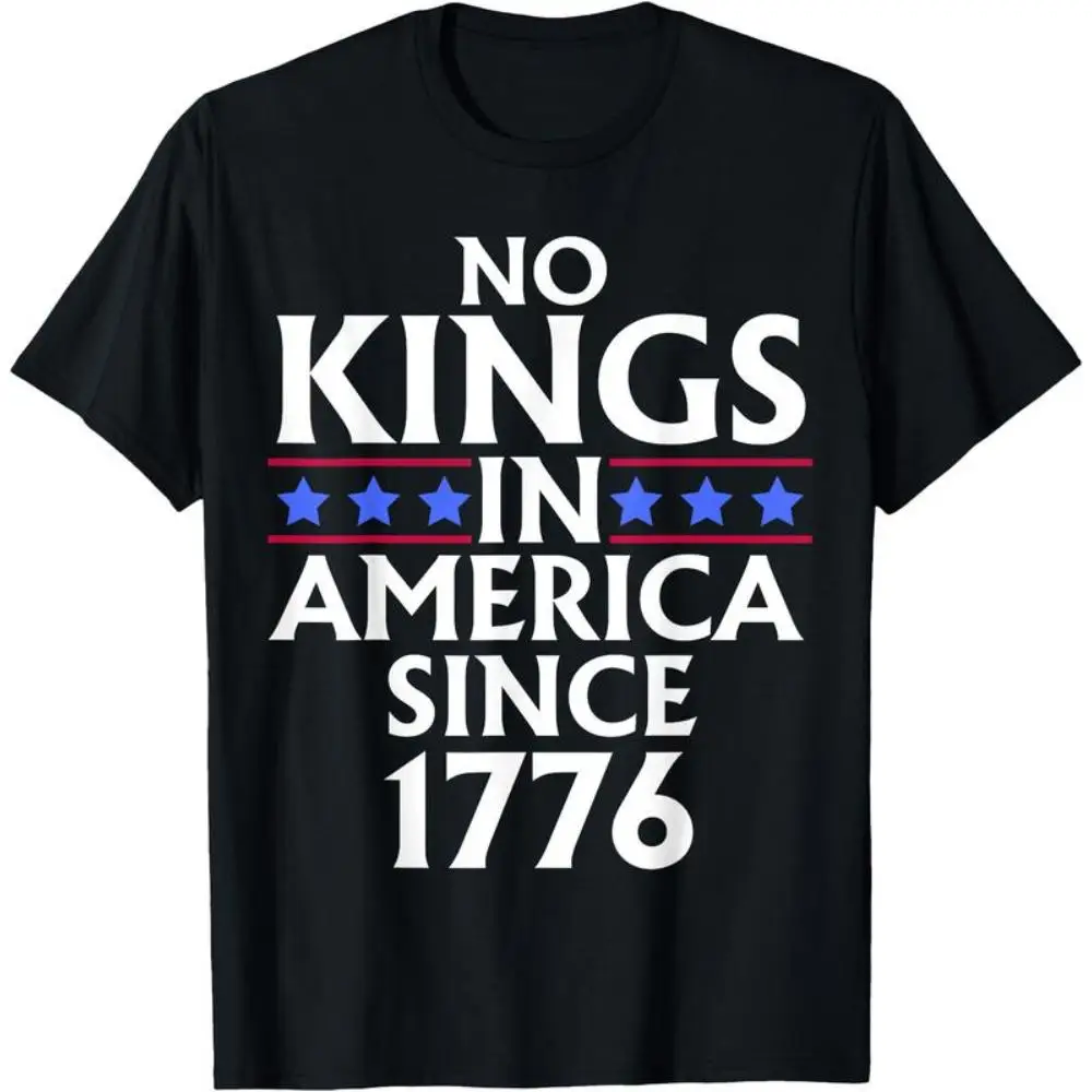 

Women's Patriotic USA T-Shirt | "No Kings In America Since 1776" Graphic Tee | 4th of July Freedom Day Gift Top