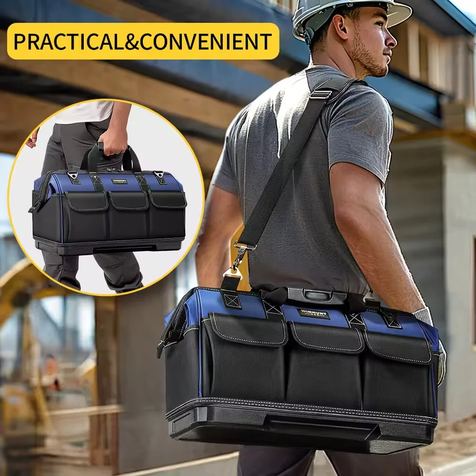 Wear Resistant Waterproof Multifunctional Site Messenger Tool Bag Multi Pocket Hardware Storage Kit for Electrician Woodworking