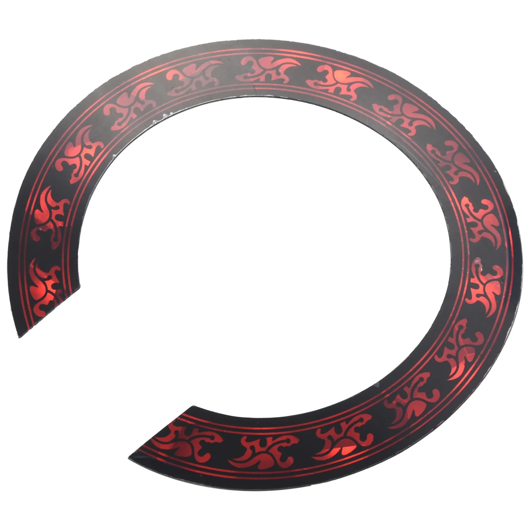 1 Pcs Soundhole Rosette Decal Sticker with Red Pattern for Acoustic Classical Guitar Parts Replacement