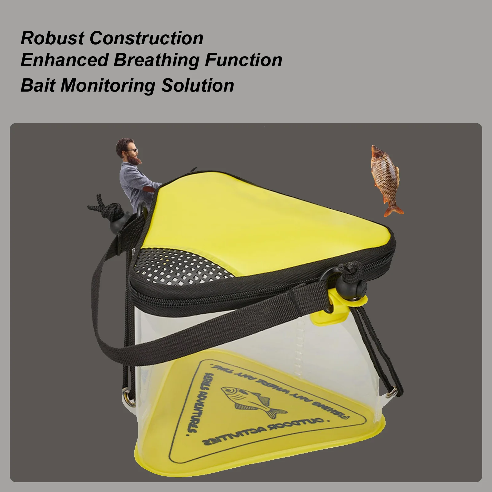 

Fishing Bucket For Bait Foldable Angling Supplies Live Bait Storage Container For Anglers Fishermen Outdoor Enthusiasts Boat