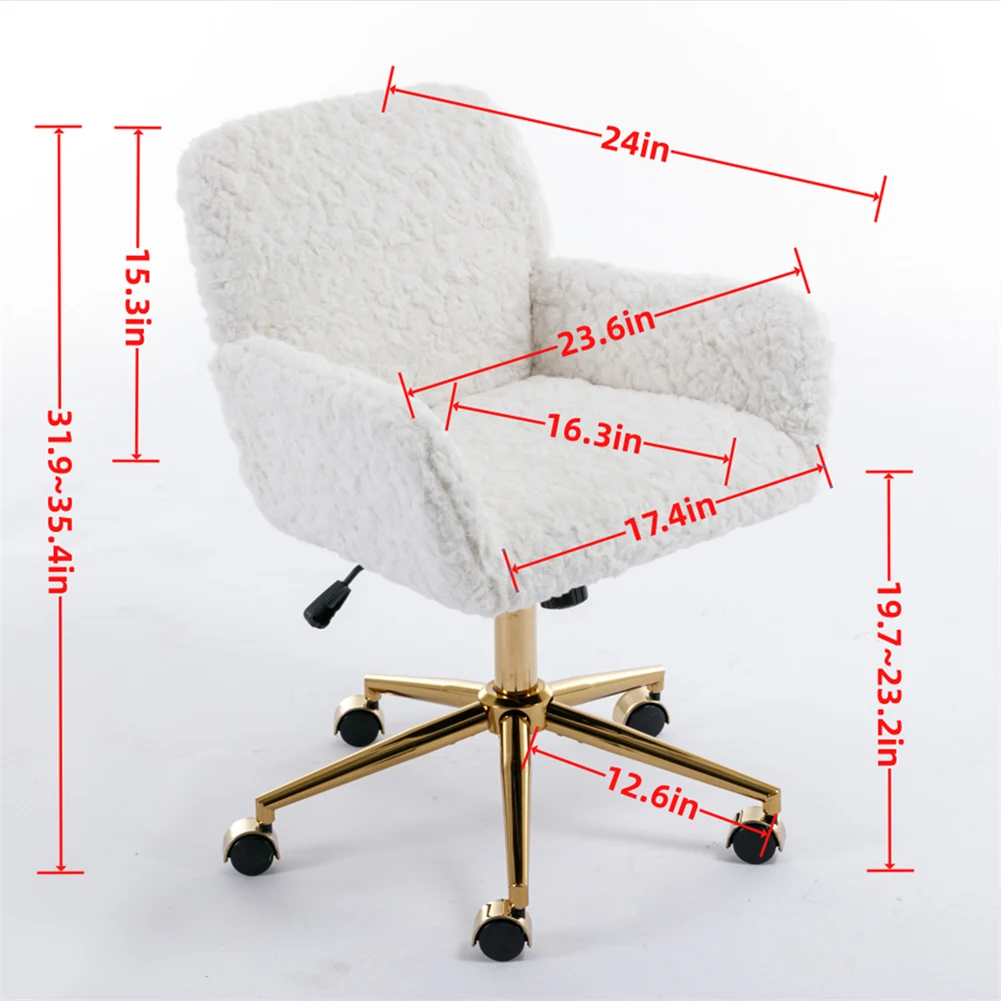 US STOCK Office Chair Home Computer Chairs 360° Swivel Adjustable Task Chairs Modern Office Chair Makeup Chair For Dressing Room