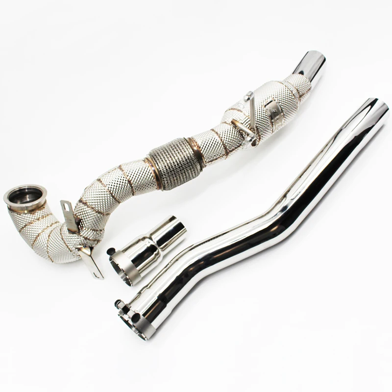 

304 Stainless Steel Car Exhaust System Exhaust Downpipe For AUDI S3 2.0T 2015-2022 High Flow Catted Downpipe