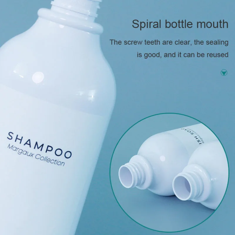 500ml White Bathroom Soap Dispenser Bottle Press Refillable Shampoo Gel Pump Bottle for Bathroom&Kitchen Empty Bottle