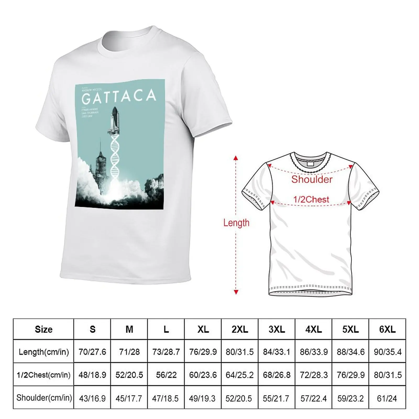 Gattaca T-Shirt man t shirt heavy cotton man t shirts for men casual T-Shirt