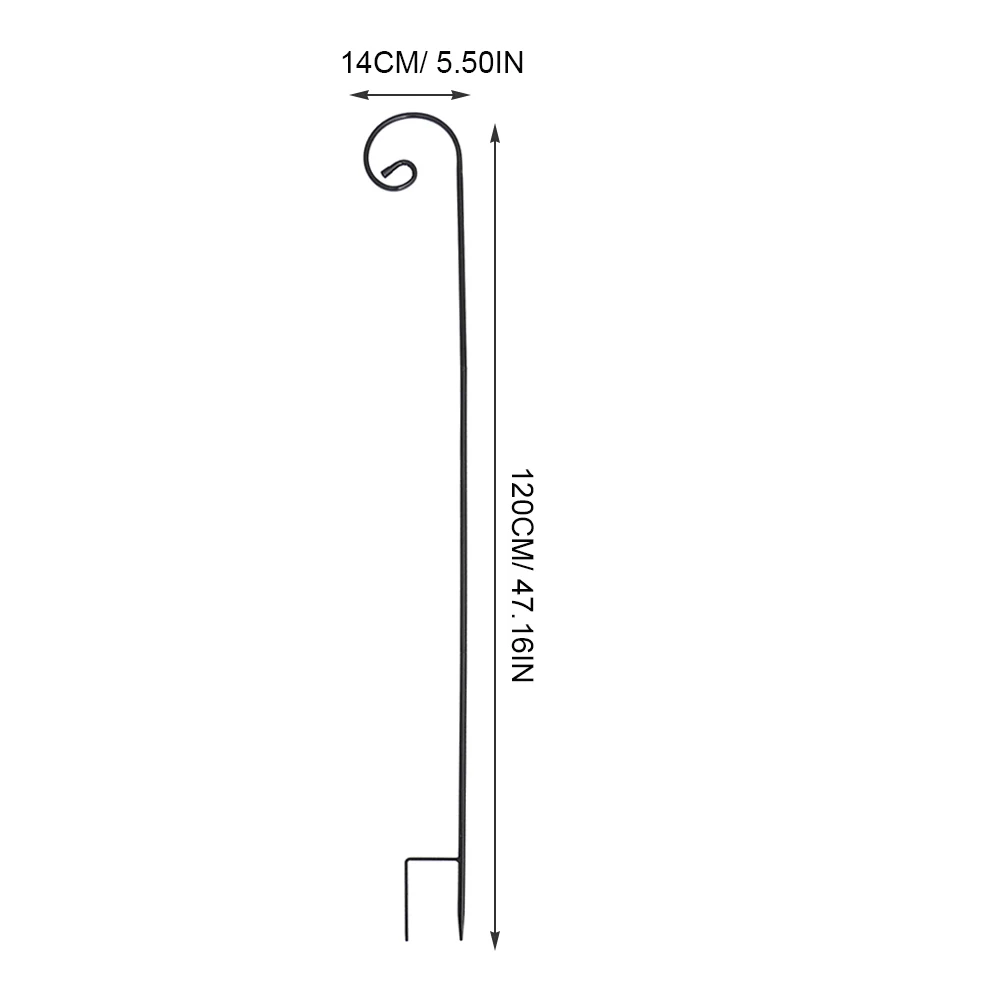 

2Pcs AntiRust Shepherd Hooks Garden Plant Hangers Outdoor Decorations HeavyDuty BirdFeeders Vintage YardLantern Hooks