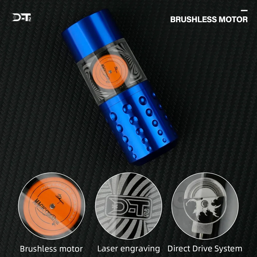 Viewing Window Tattoo Brushless Motor Pen with Ring Switch Tattoo Kit