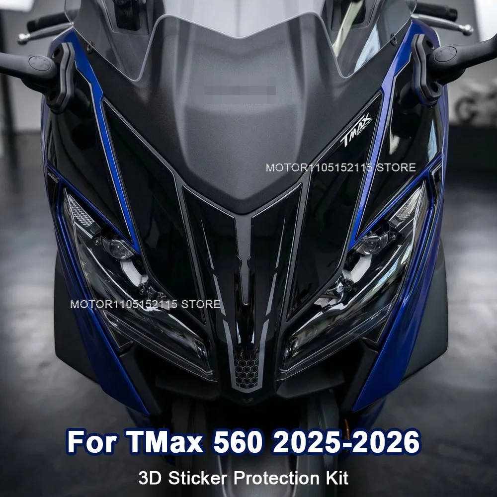 tmax 560 Motorcycle Accessories 3D Epoxy Decal Kit Front Headlight Fairing Stickers waterproof For TMax 560 Tmax 560 2025-2026