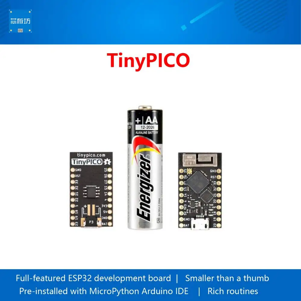 TinyPICO Worlds  Fully Featured ESP32  Board Smaller than Thumb MicroPython Arduino IDE