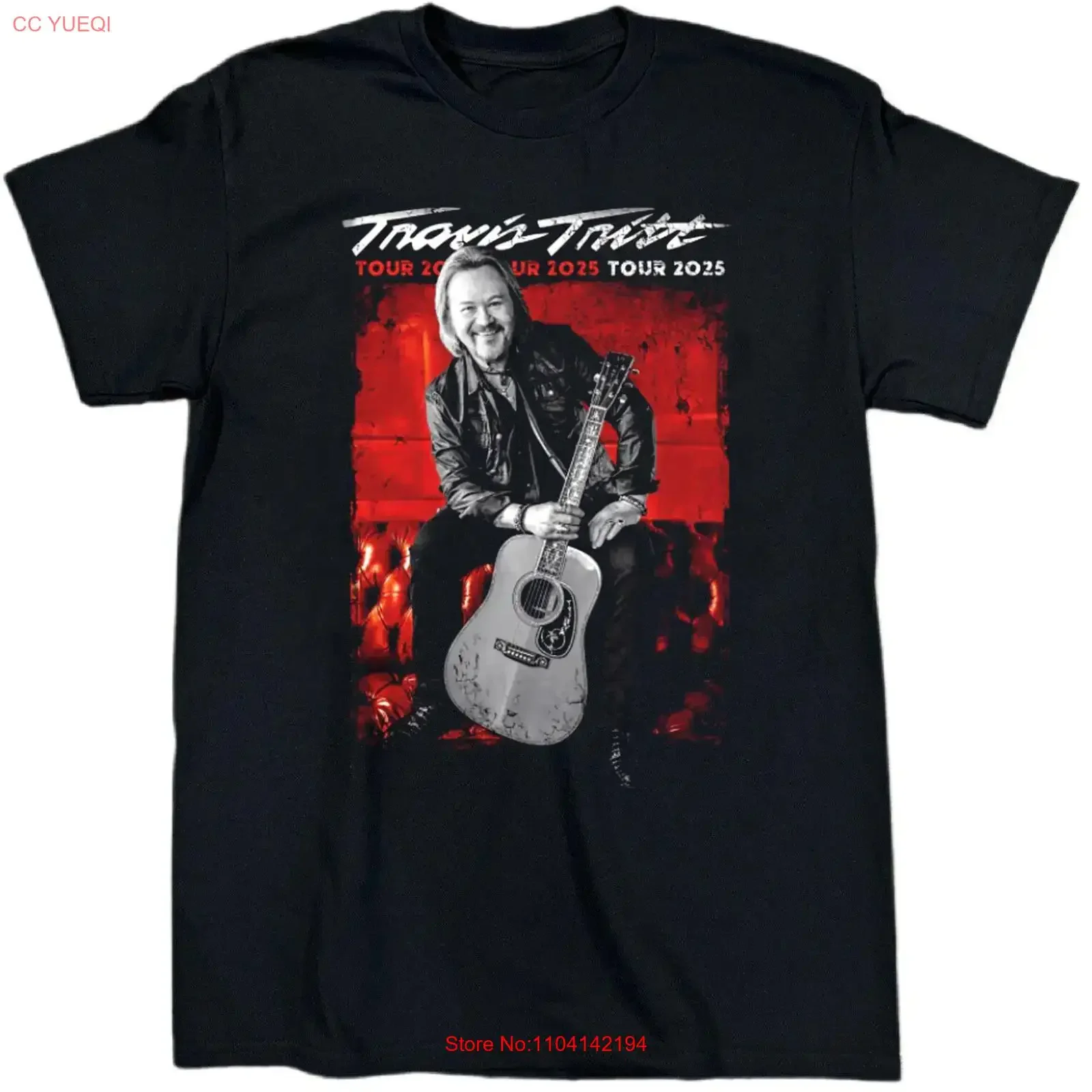 New Travis Tritt Tour Concert Heavy Cotton Black T Shirt MC432 vintage Washed Comfortable Unisex Slightly Stretched fashion