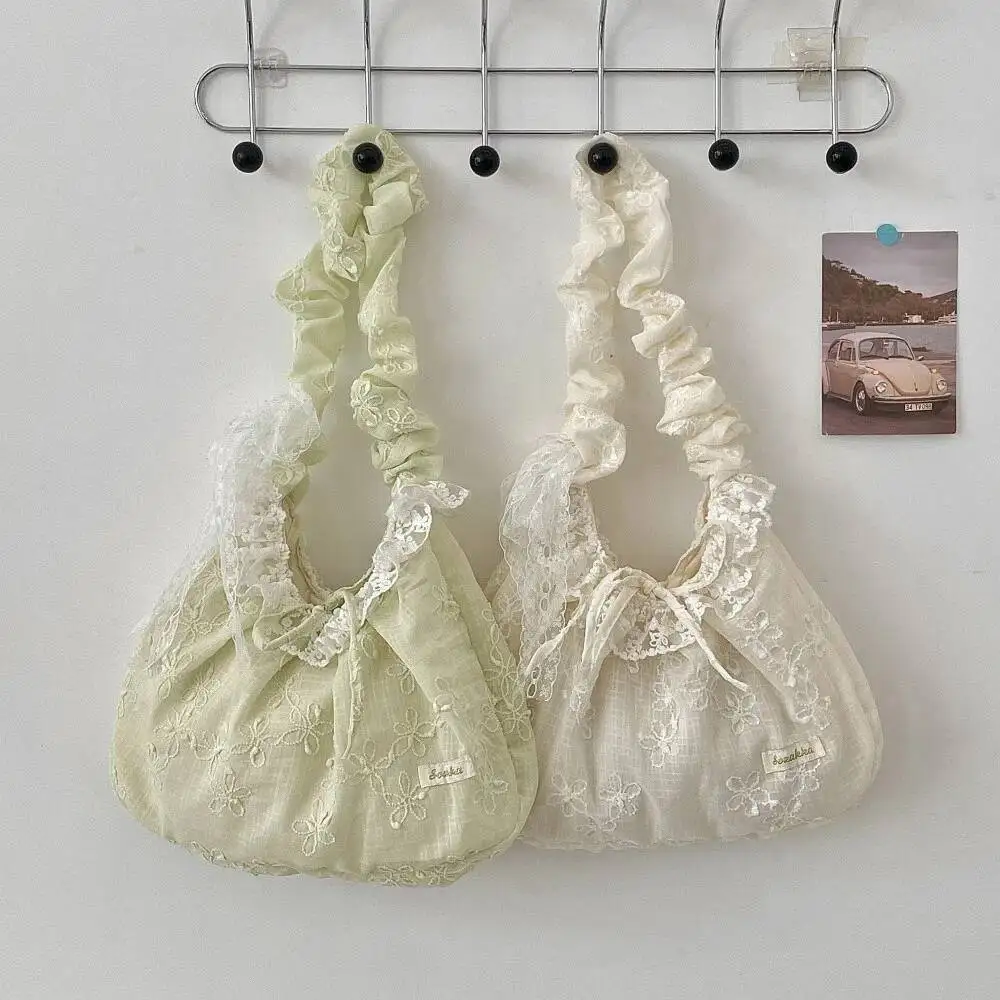 

Bloom Fairycore Aesthetic Floral Handbag Purse Women Sweet Cute Lace Bow Y2k Shoulder Female Casual Crossbody Bags 2025