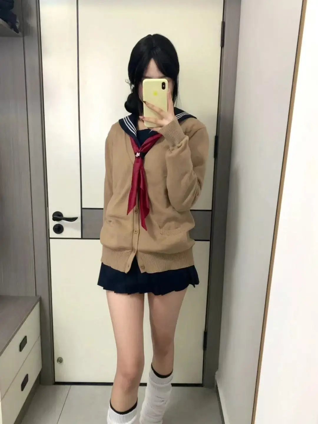 

Оригинальный дизайн JK orm Вязаный кардиган Многослойная универсальная темно-синяя футболка Books irt Top Match со школьной юбкой Autumn Faion