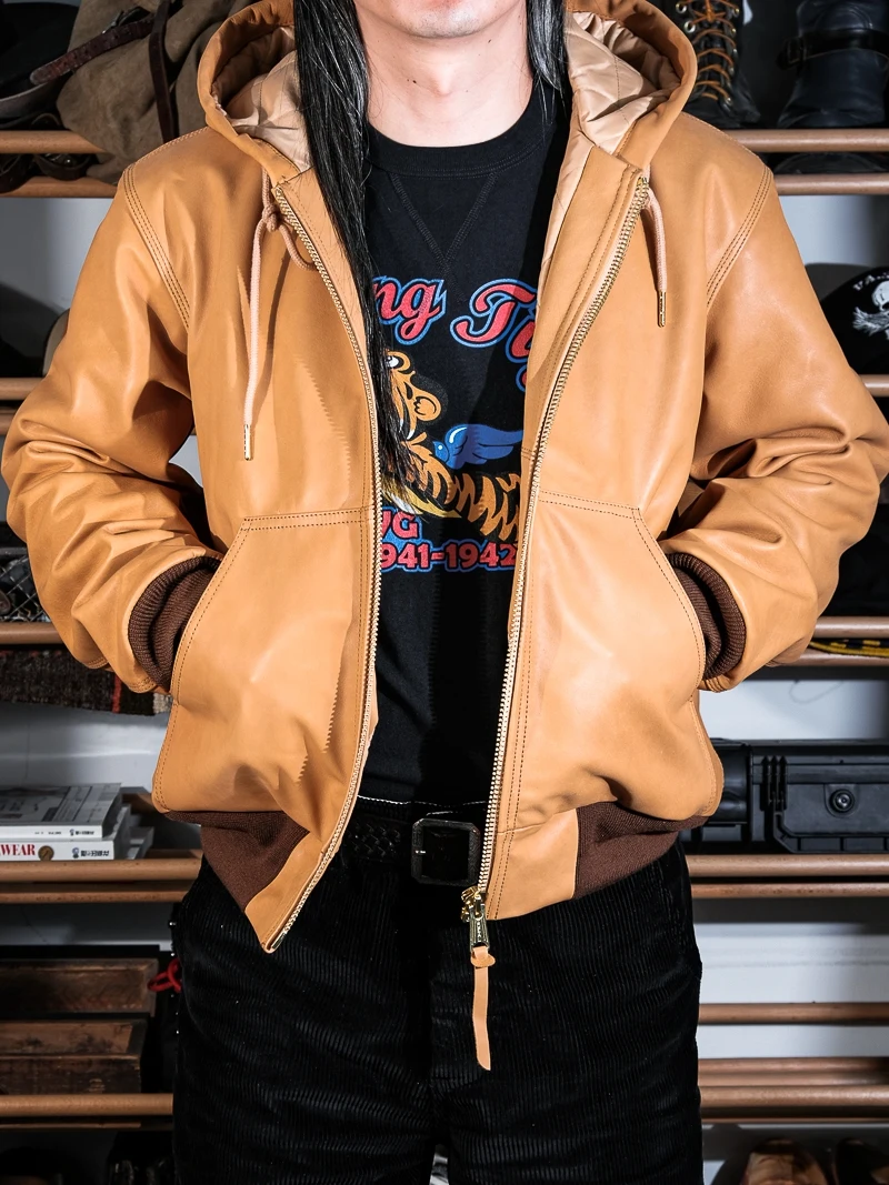 

Куртка из натуральной замши Real Suede Khah Hat Jaet Upade Actiet, американская версия, свободный крой, J40, оверсайз, из воловьей кожи, теплая, повседневная