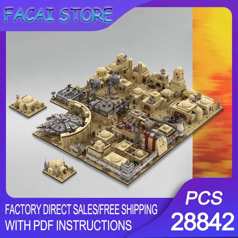 

Star Movie Model Moc Building Bricks Modular Spaceport Model Technology Blocks Christmas DIY Toy Construction Gifts