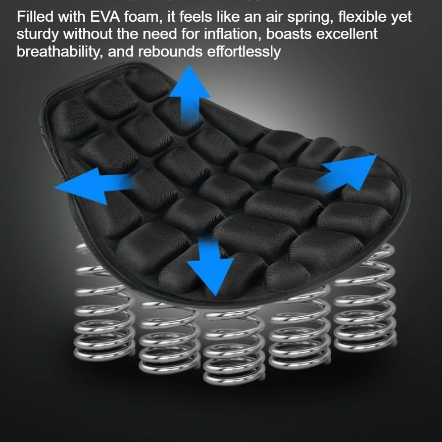 وسادة مقعد دراجة نارية ثلاثية الأبعاد ممتصة للصدمات، حماية للورك مسامية، مناسبة لركوب الدراجات النارية لمسافات طويلة #3