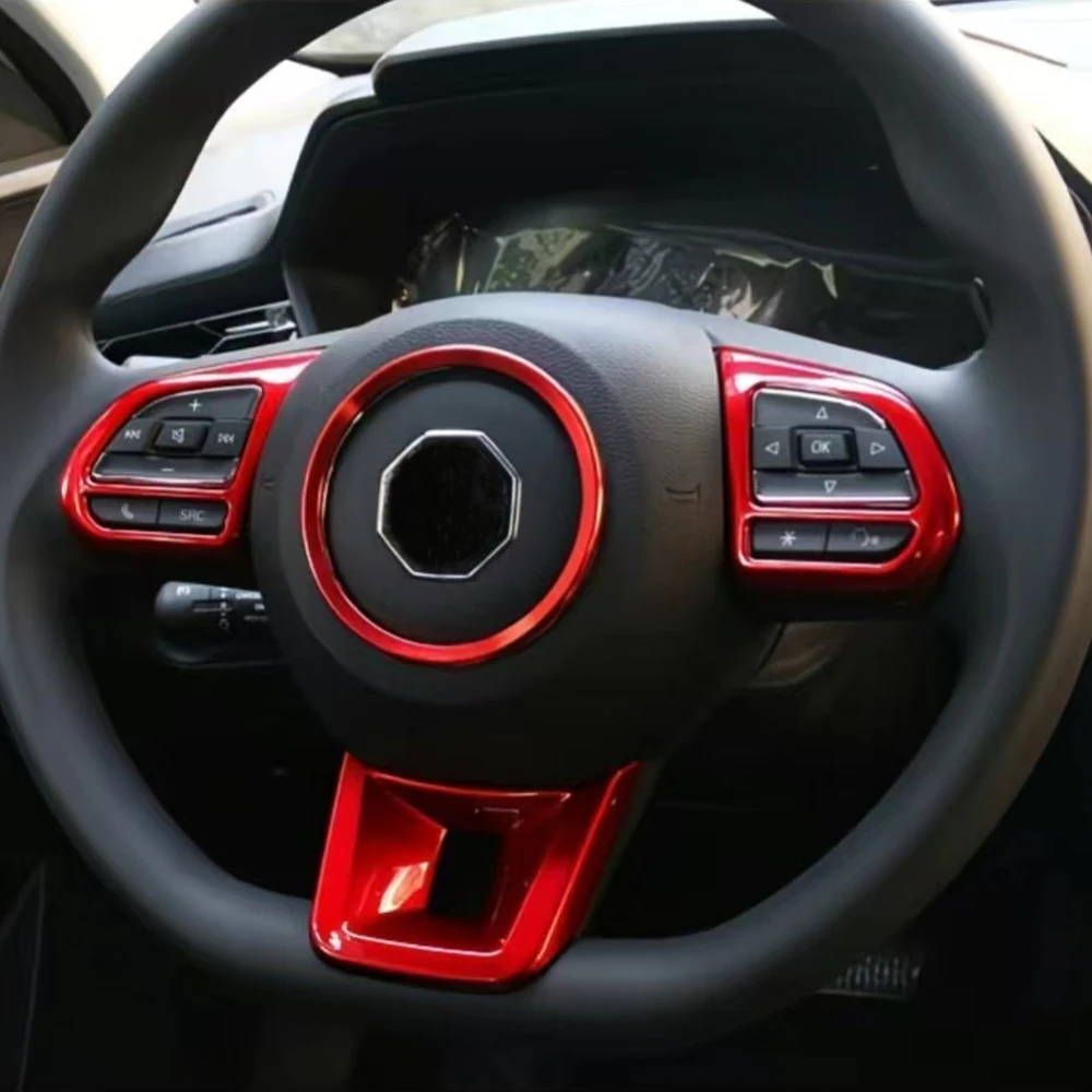 ABS Auto-Lenkrad-Abdeckung Zierleiste Dekorationsaufkleber für MG ZS MG HS RX5 MG3 MG5 MG6 Autozubehör