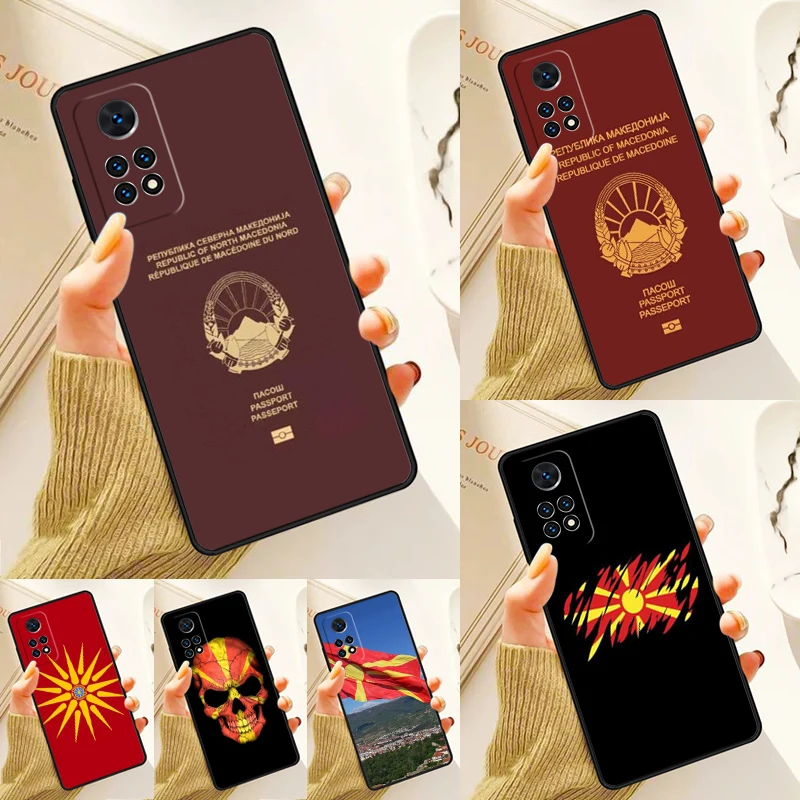 Macedonian Flag Case For Samsung Galaxy S24 Plus S23 S20 S21FE Lite S22 Ultra Note 20 S8 S9 S10 Phone Coque