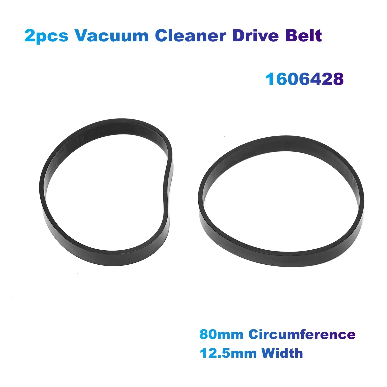 2pcs Vacuum Cleaner Drive Belt 1606428 (280mm Circumference, 12.5mm Width) Compatible with Bissell ProHeat 2X Revolution Pet Pro