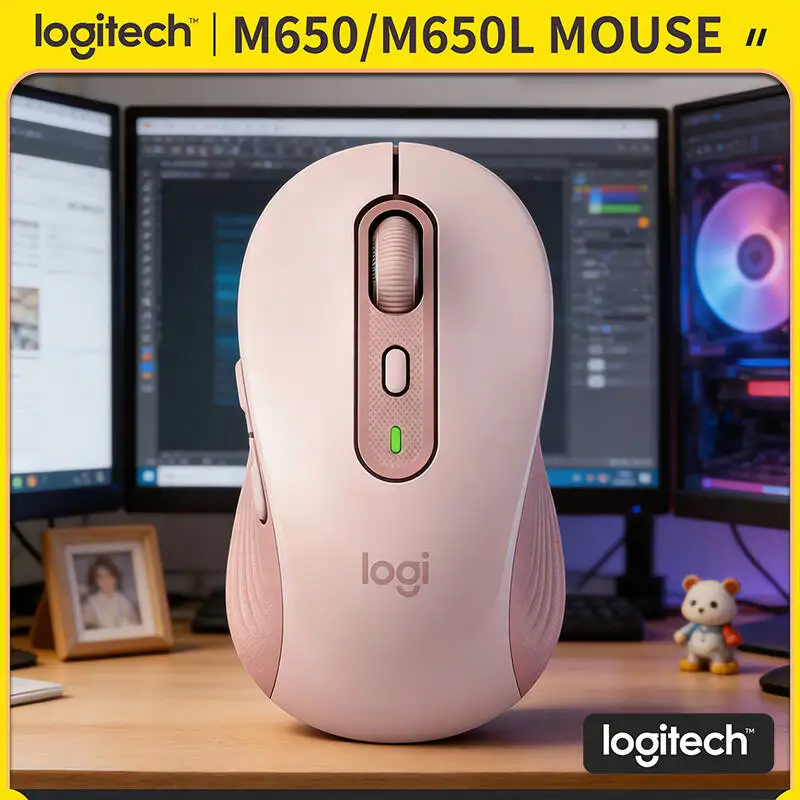 

Logitech M650/M650L Ergonomic Mouse - Sustainable Recycled Plastic, 10m Range, Dual Connectivity, 5 Custom Buttons