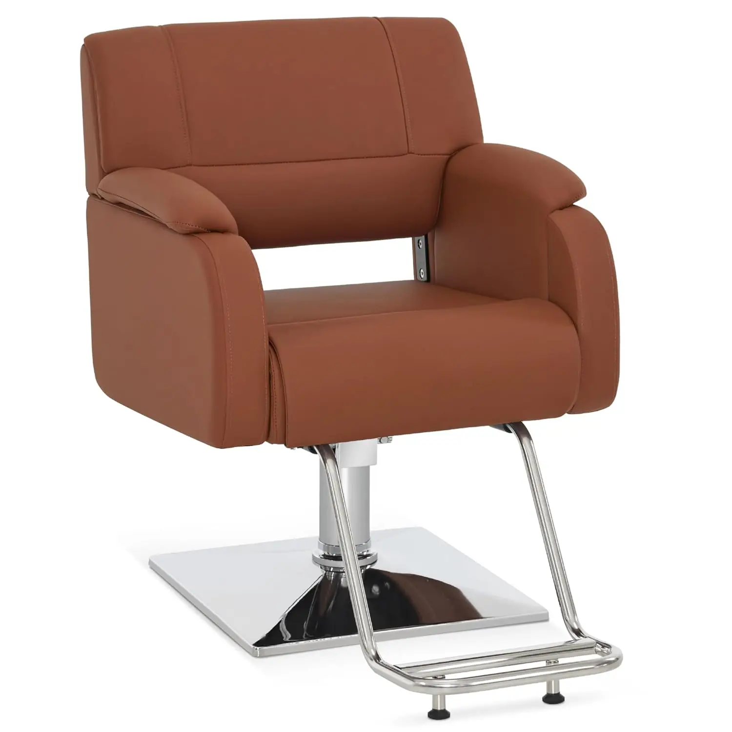 

Adjustable Height Salon Chair PVC Leather 330lb Capacity Home Barbershop Customized