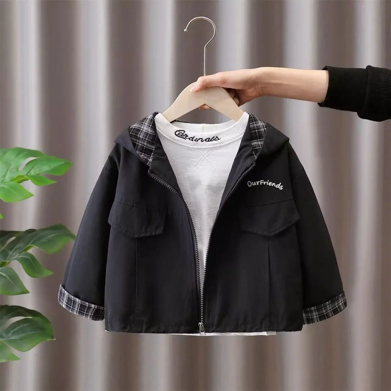 

New Style Children's Hooded Windbreaker Jacket Spring Autumn Casual Boys' And Baby's Coat