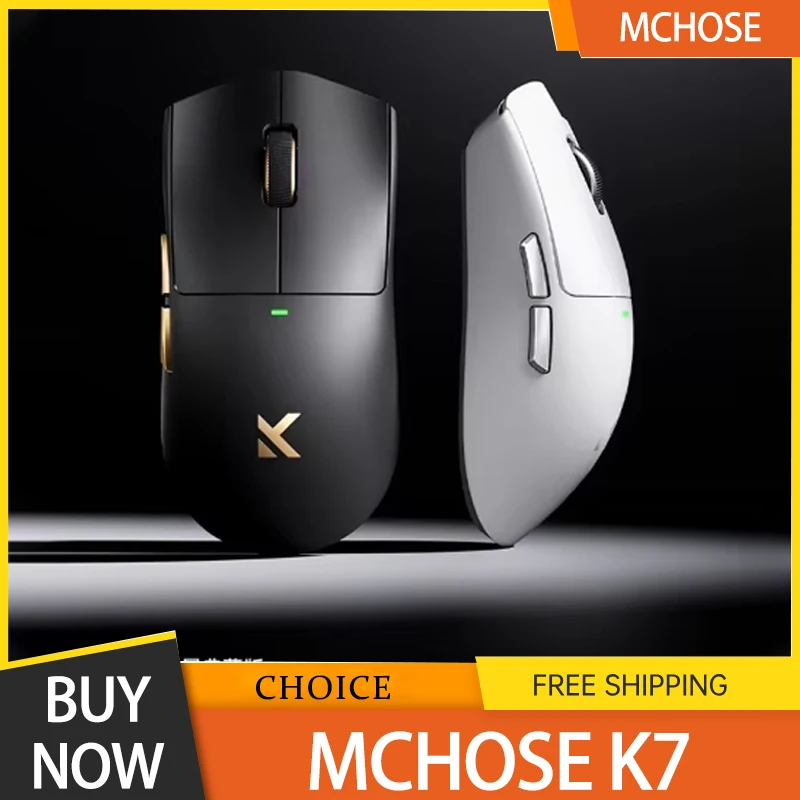 

НОВАЯ мышь Mchose K7 Ultra, трехрежимная легкая мышь, приемник 8k, магнитная база для притяжения, игровая мышь для киберспорта, индивидуальный подарок