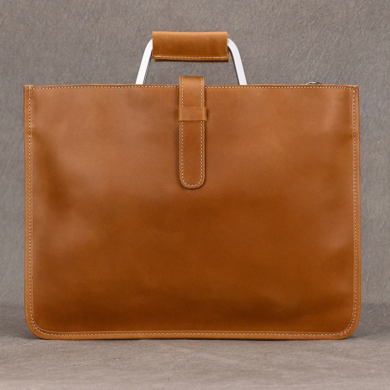 Commuting Sling Briefcases Man Travel Retro Handbag Briefcases Business Leather Bags Porte-documents MHGWB