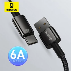 Baseus 100W USB Type C Kabel Voor Samsung Pro Snel Opladen Draad USB-C Oplader Data Cord Voor Huawei P30 realme Oneplus Poco F3