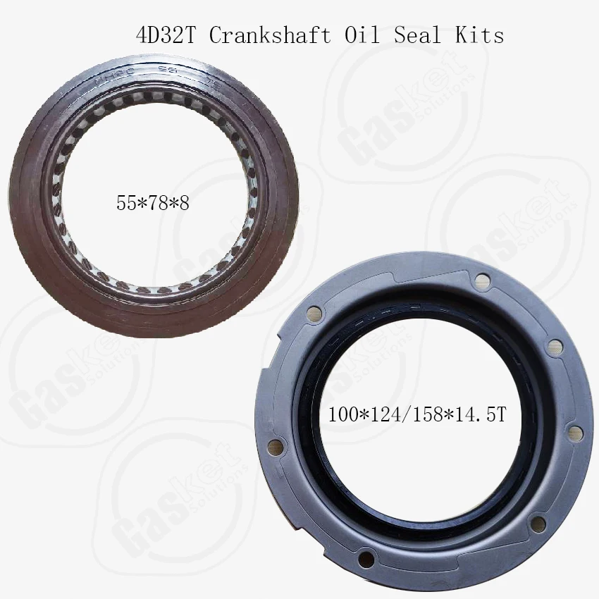 4D36 4D32T K3A K3B K3C K4A K4B K3E K3D K3F Front and Rear crankshaft oil seal sets For Mitsubishi engine Parts AH2791G AH3519E