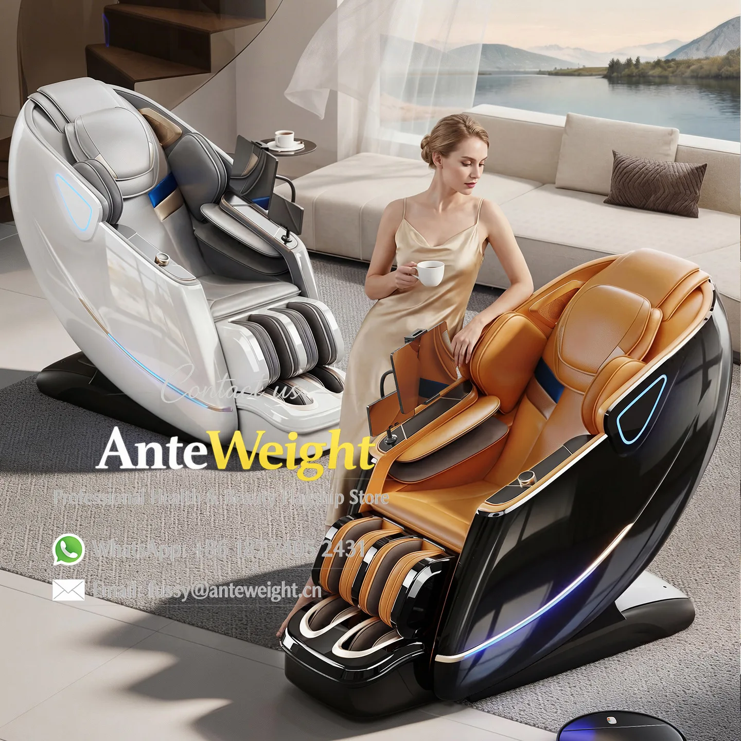 Baking Paint Dual-Mechanism Massage Chair, Space Capsule Full Body Auto | Smart High-End Home Multi-Function Recliner