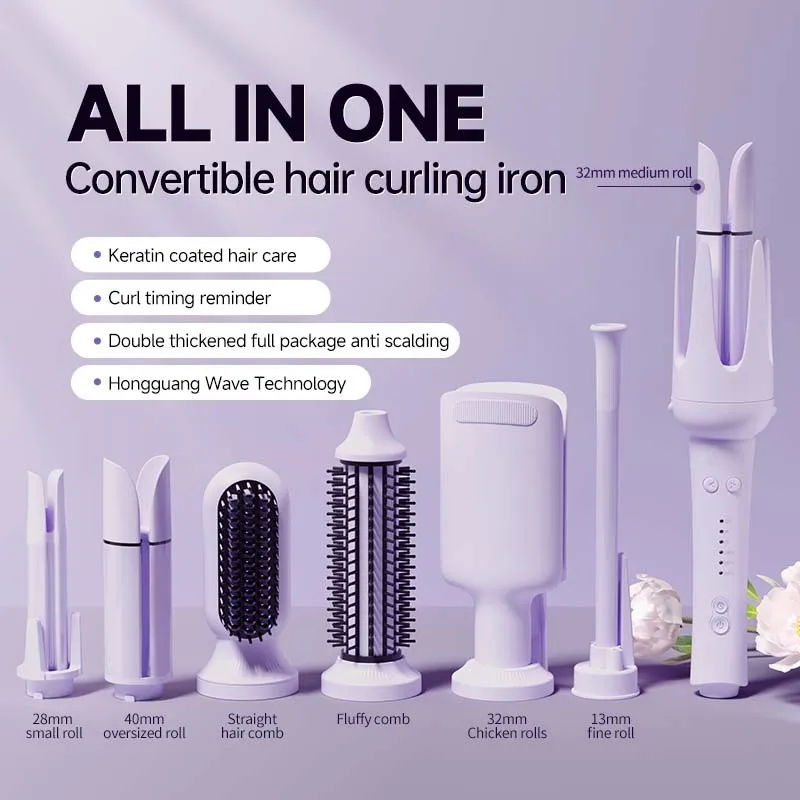 

All-in-one Curling Iron Automatic Negative Ion Size Curling Without Damaging Hair Changing Curler