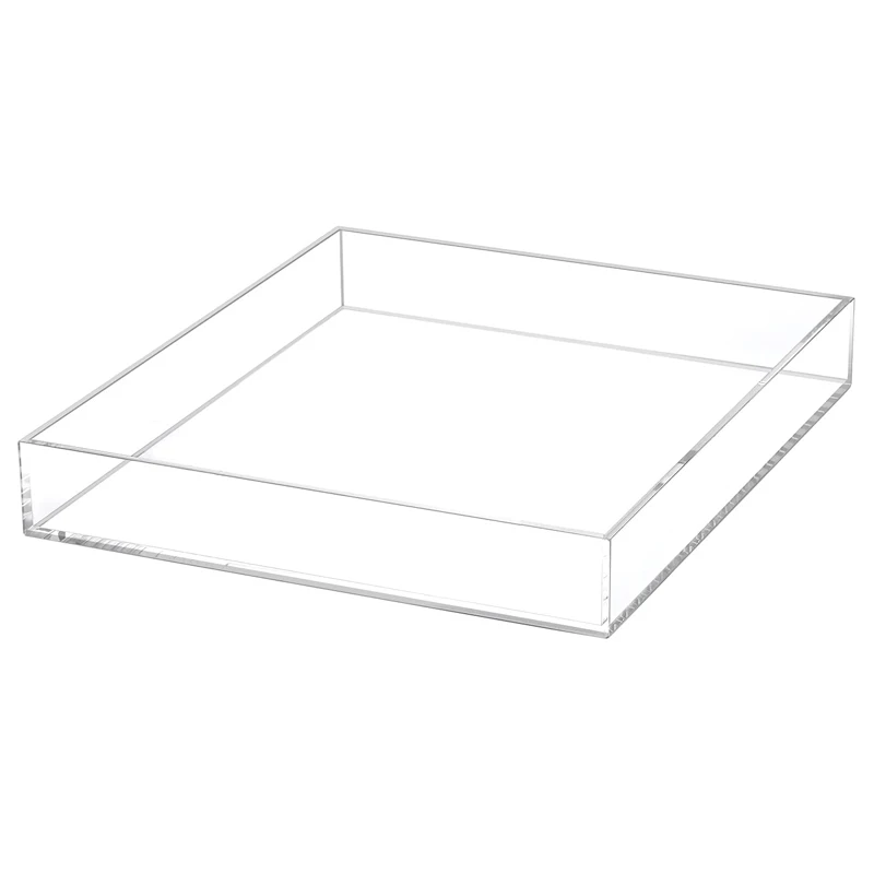 

4mm thickness, 600*600*50mm height Acrylic Square Tray No Handle