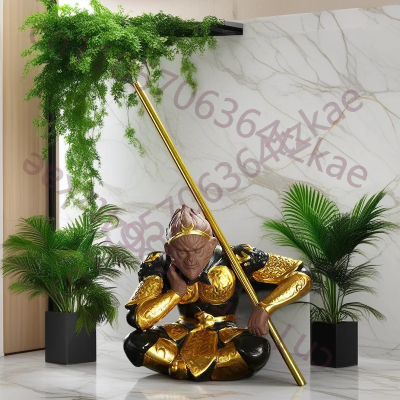 

Ceramic Sun Wukong Statue Chinese Mythology Journey To The West Character Home, Room, Office, Car Decoration Gift