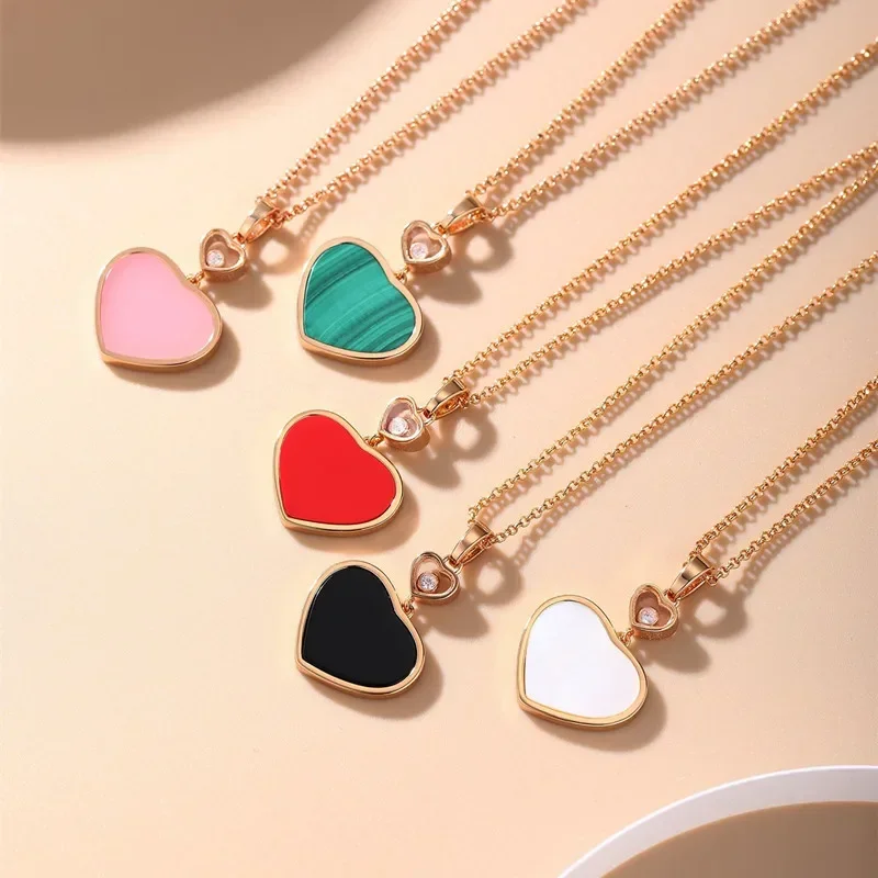 

CY High-end brand jewelry Rose Gold Heart necklace Ladies Fashion temperament Luxury exquisite party Valentine's Day gift