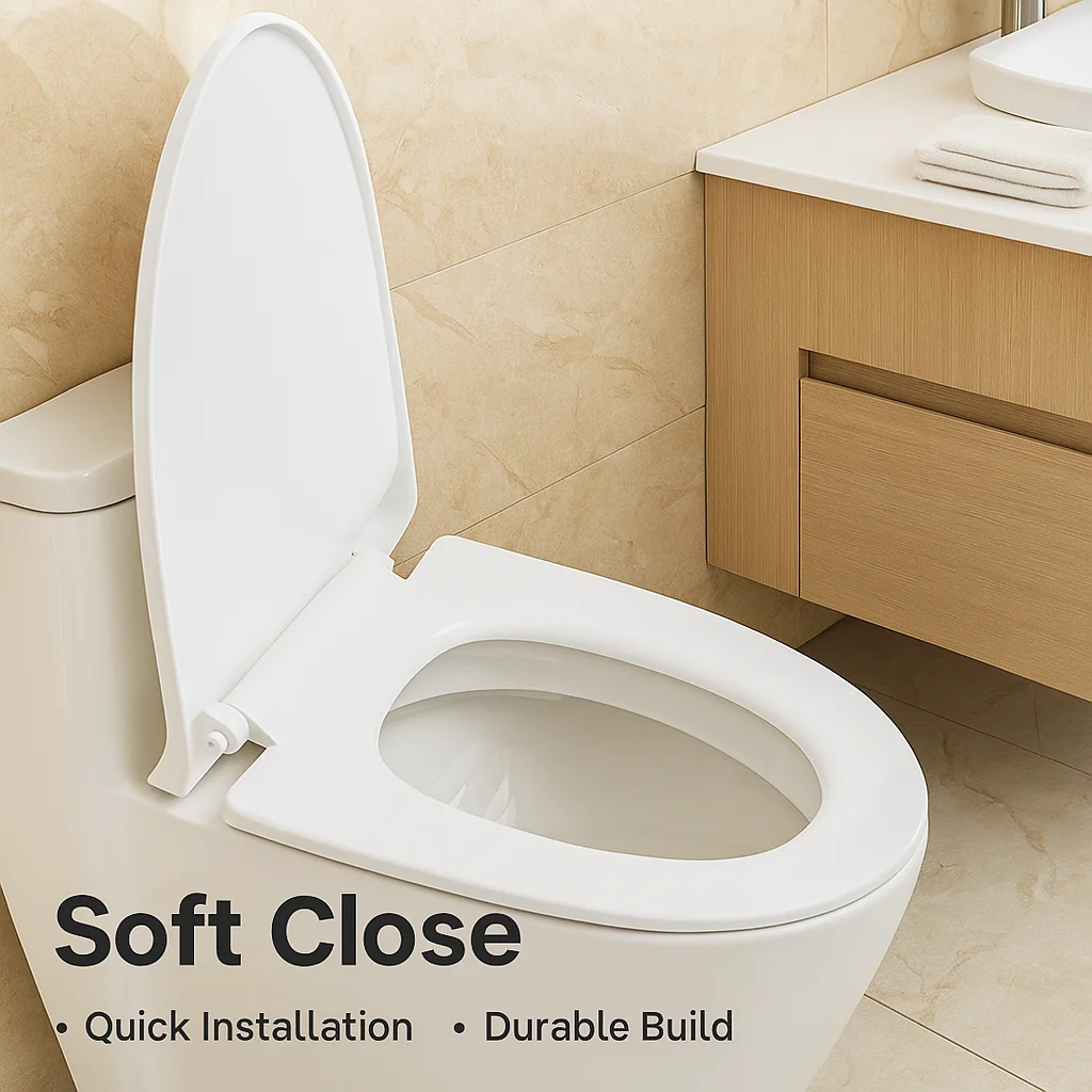 

Universal Toilet Seat Cover Easy Installation Stable Bathroom Toilet Lid