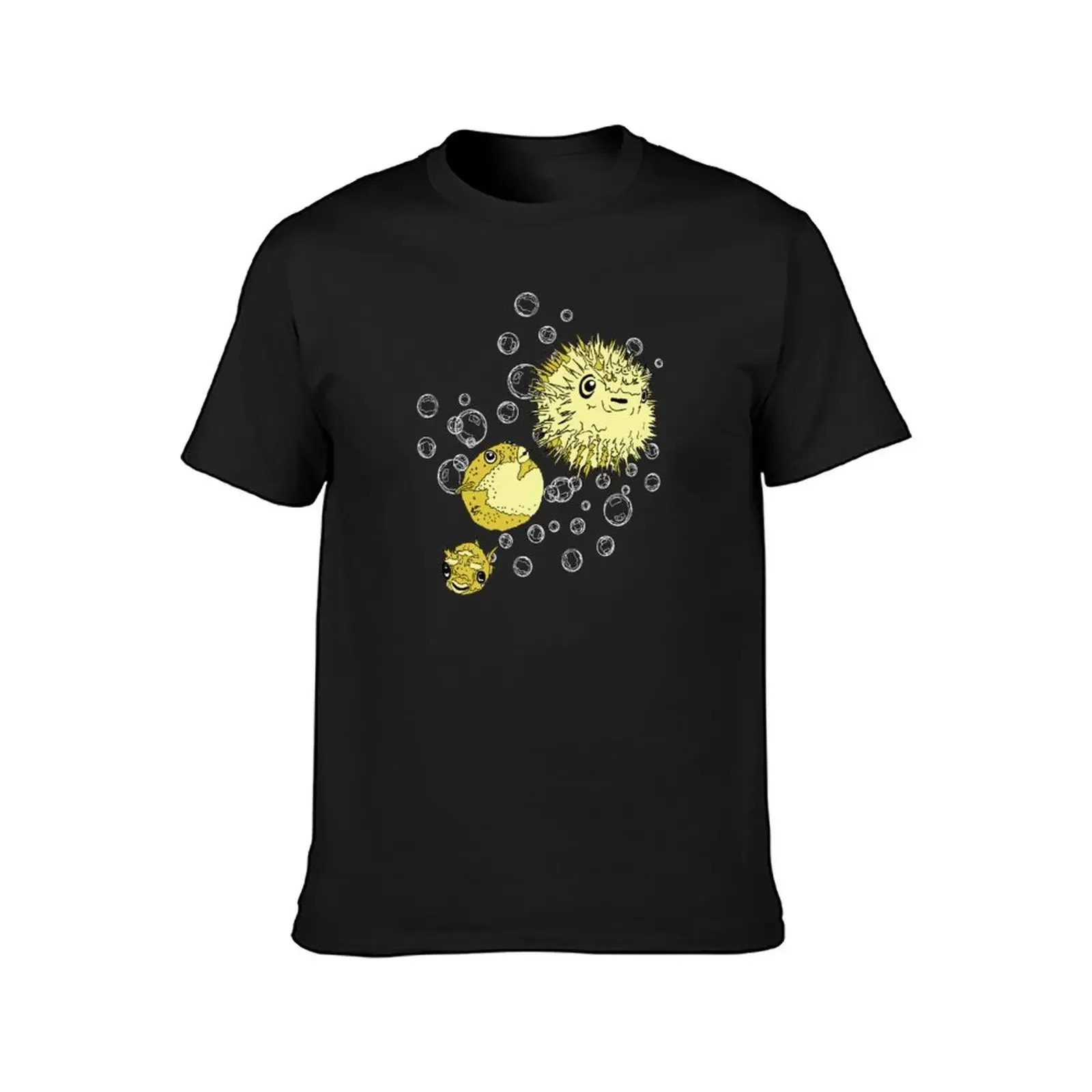 Puffer Fish Power T-Shirt for a boy korean fashion graphics Aesthetic clothing t shirts for men pack