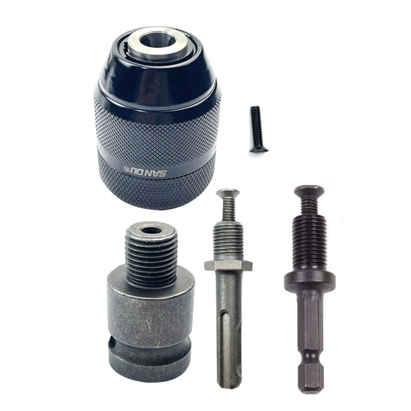 10mm Hand-tight Drill Chuck with Hexagonal Rod Dril Keyless Drill Chuck Converte