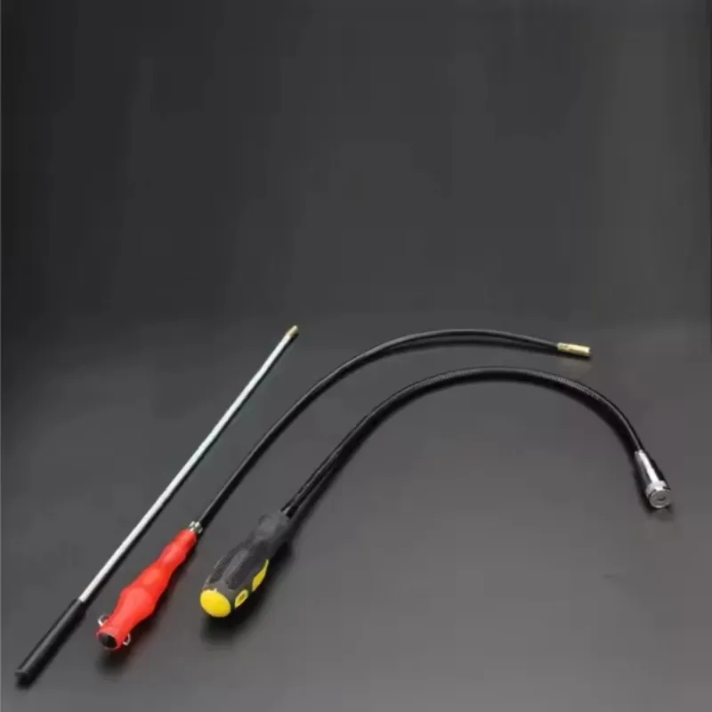Herramienta de recogida magnética Flexible de 60cm con luz LED, garras magnéticas de agarre de Metal flexibles para reparación de garaje