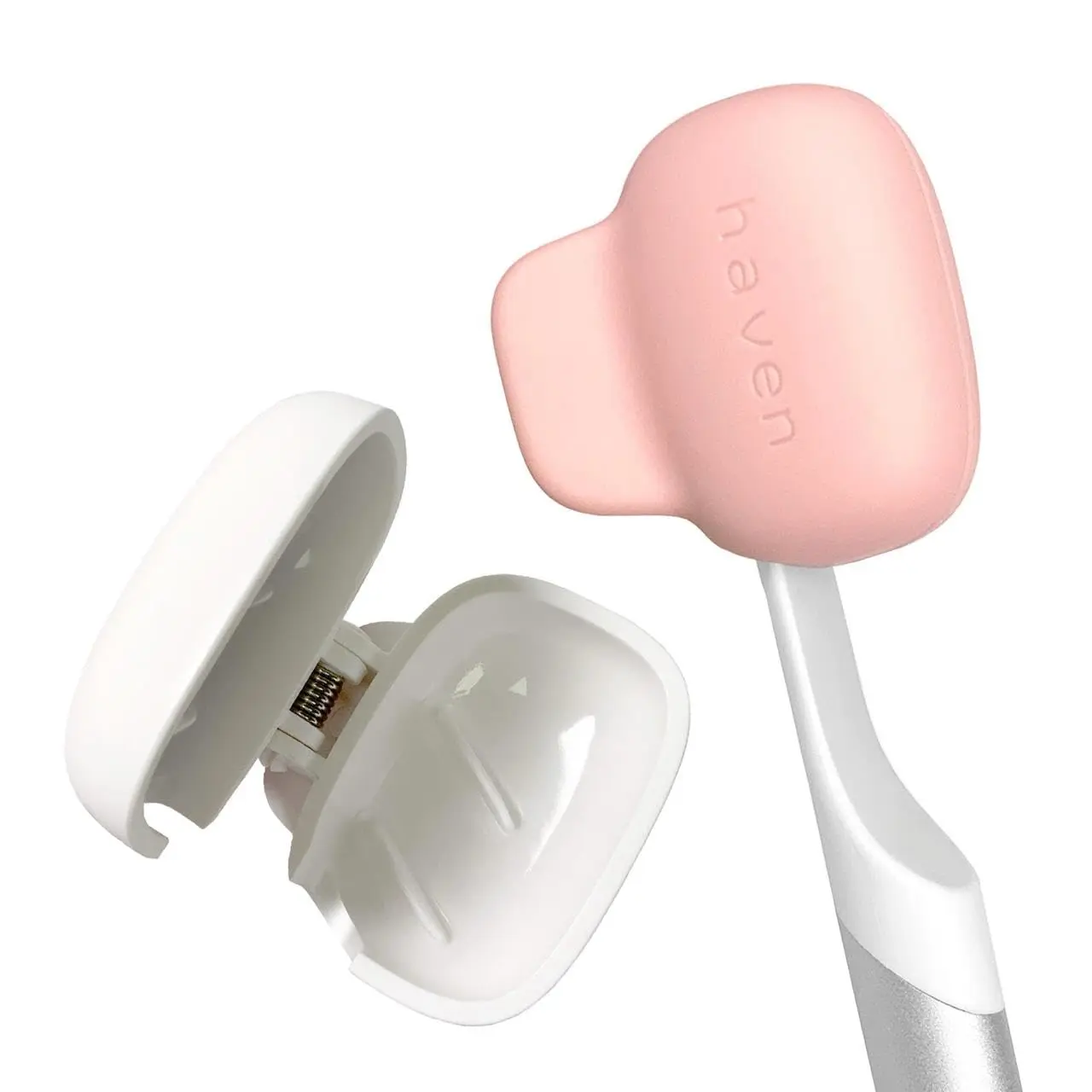 Universal Toothbrush Cover Set - Fits Electric & Manual, Travel Case Protector, 2 Pack (White & Coral)
