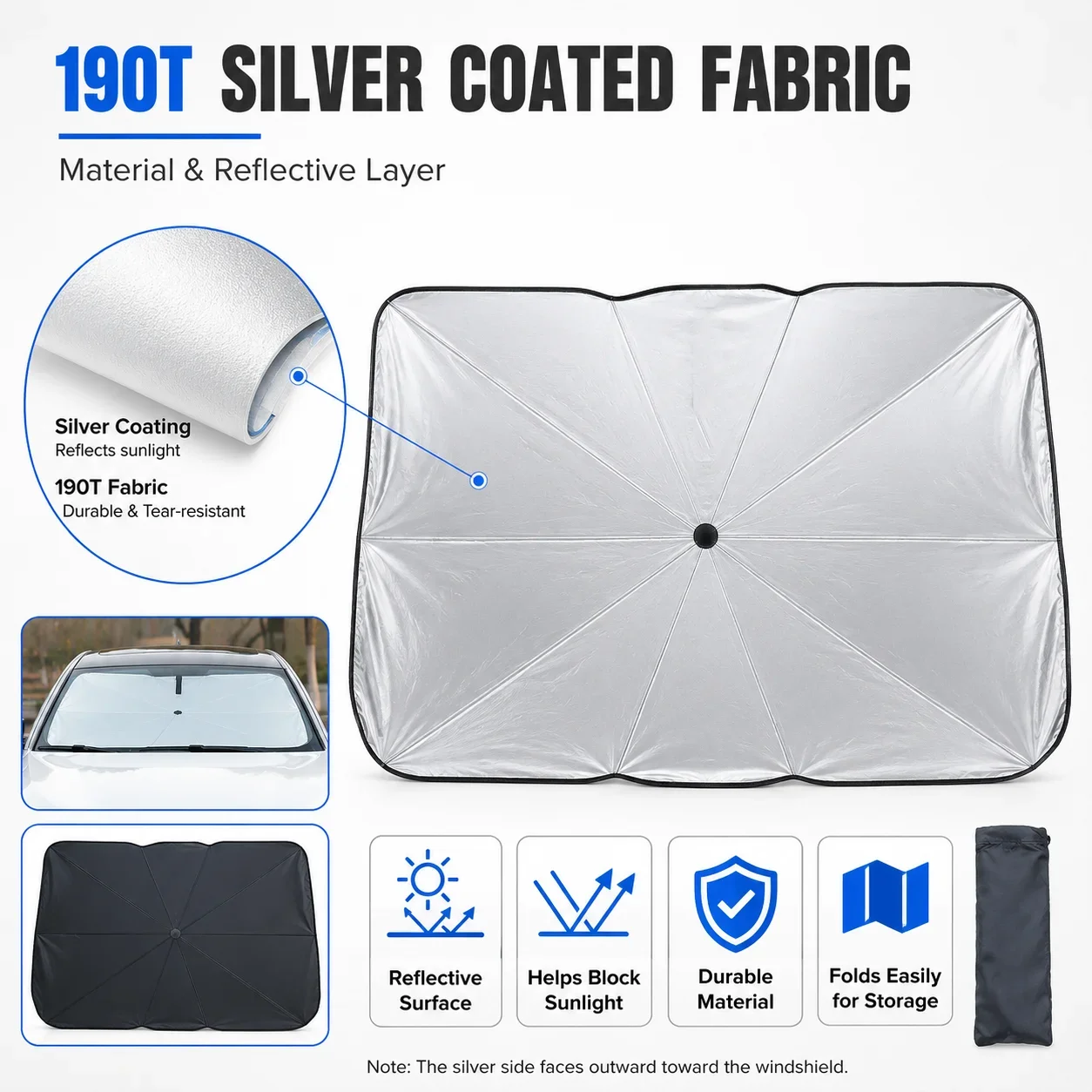 

Car Sun Shade Protector Parasol Car Front Window Sunshade Covers Sun Protector Interior Windshield Protection Accessories