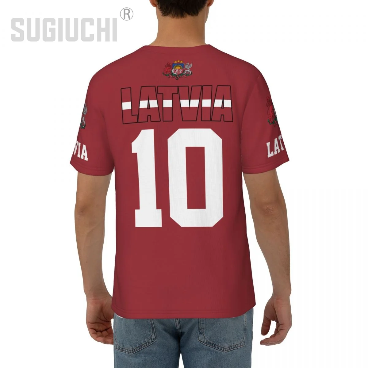 Unisex Nation T-shirt Latvia Flag Latvians T-shirts jersey For Men Women Soccer Football Fans Gifts Custom clothes tee view 3