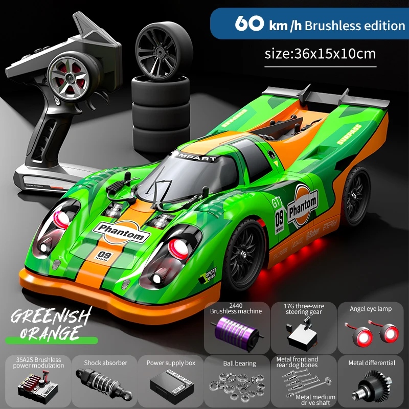 High Speed Brushless Drift Car, Carros RC, Brinquedos Veículos, Controlo Remoto, 4WD, 16307PRO, 16307 Pro, 60 Kmph, 1:16, 2.4G