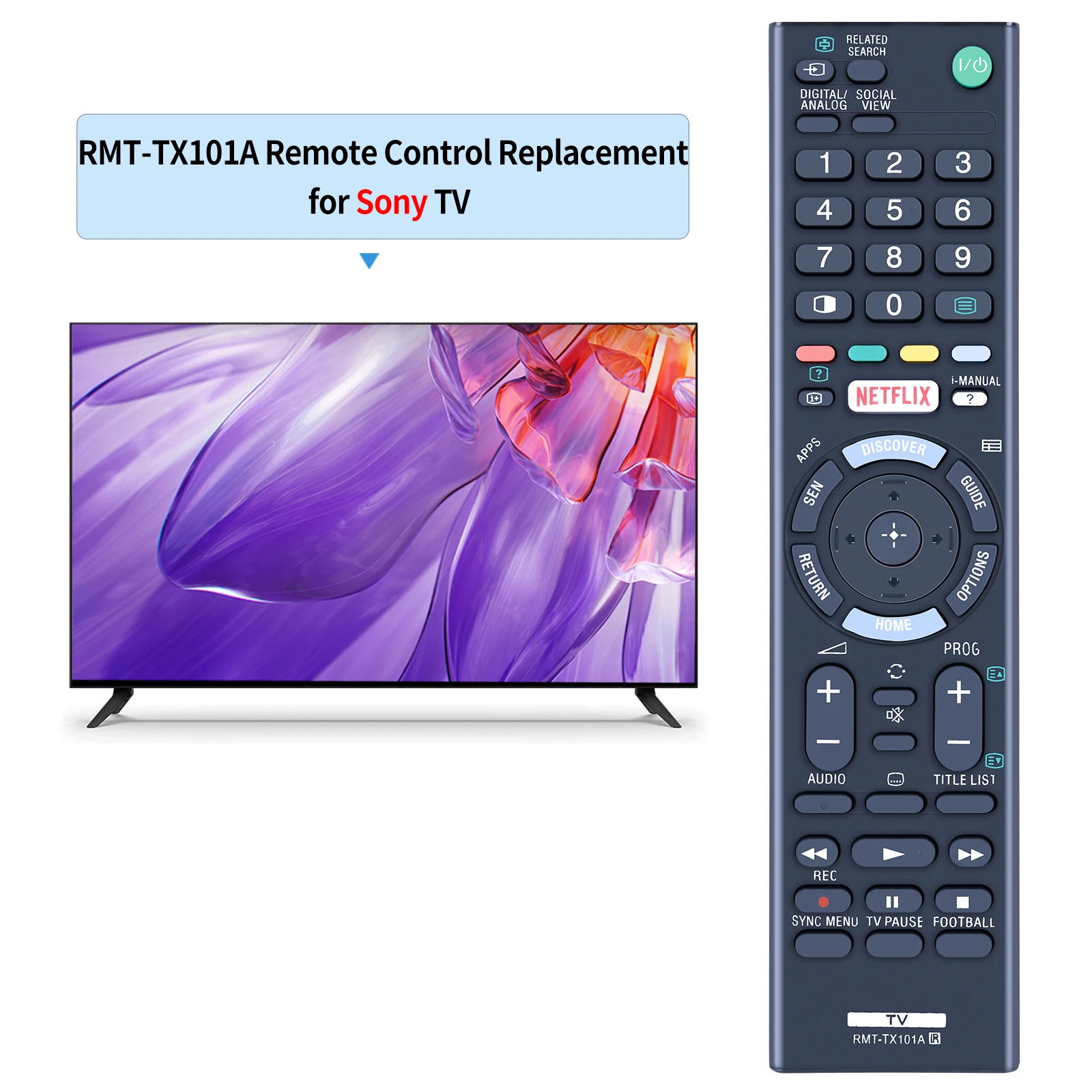 New RMT-TX101A Replaced Remote Control fit for Sony TV KDL-48W700C KDL-32W700C KDL-40W700C