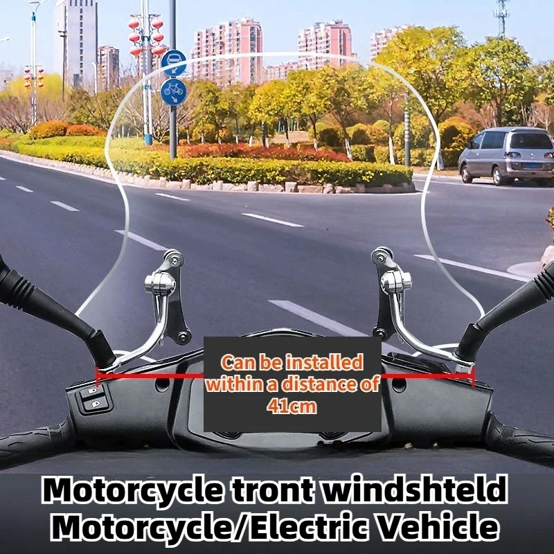 

Motorcycle Thickened Windshield Front Windshield Universal Version Suitable for Suzuki UY125 Haojue AFR Honda Wind Deflector